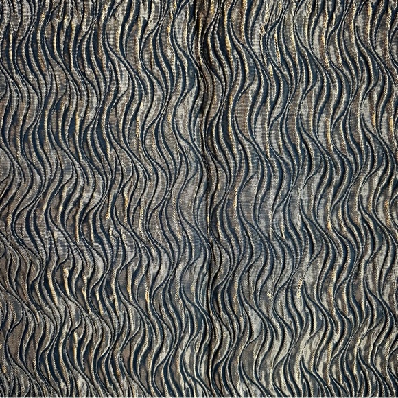 Vintage 90s Metallic Copper Wave Textured Mini Skirt Barami Brand Size 0 - Picture 5 of 7